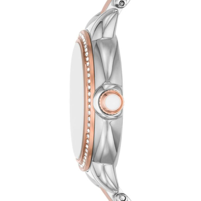 Emporio Armani Three Hand Quartz Mother of Pearl Dial Two Tone Steel Strap Watch For Women - AR11569 - Image 6